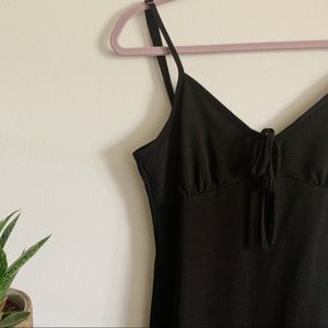 UO tie front midi dress